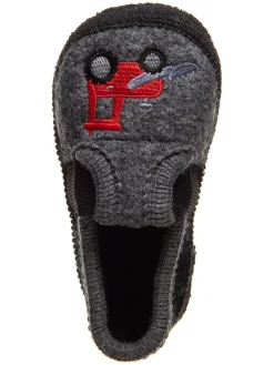 Hausschuhe "Bobby Traktor" in Grau