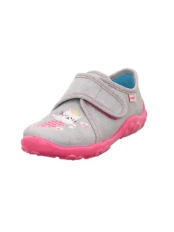 Hausschuhe "Bonny" in Grau/ Pink