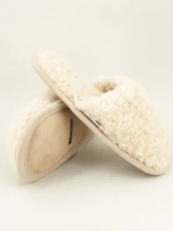 Hausschuhe "Curly" in Beige