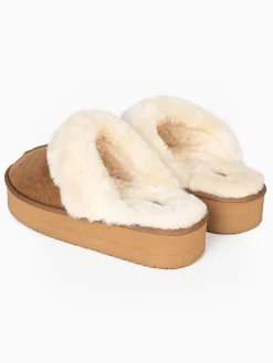 Hausschuhe "Emilija" in Hellbraun