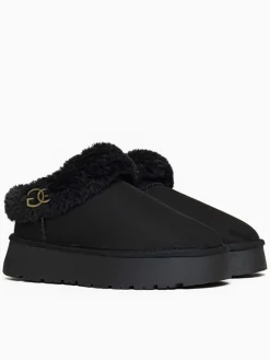 Hausschuhe "Ensha" in Schwarz