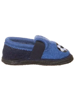Hausschuhe "Feuerfußball" in Blau