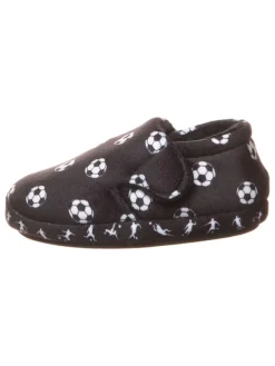 Hausschuhe "Fluffy Goal" in Schwarz