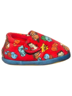 Hausschuhe "Fluffy Print" in Rot