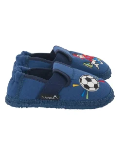 Hausschuhe "Fussballer" in Blau