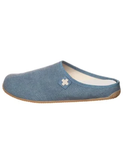 Hausschuhe "Gipfelkreuz " in Blau