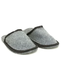 Hausschuhe "Hubi" in Grau/ Schwarz