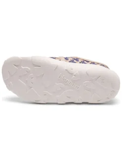 Hausschuhe in Beige/ Blau