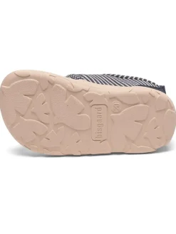 Hausschuhe in Dunkelblau/ Weiß