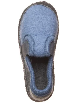 Hausschuhe in Hellblau/ Grau