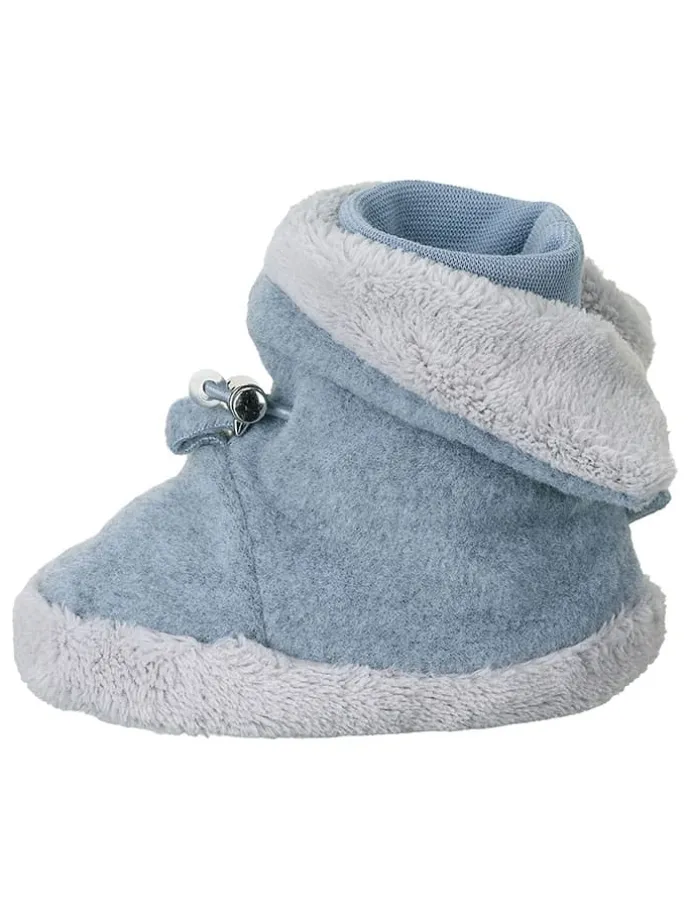 Hausschuhe in Hellblau/ Weiß