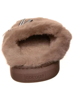 Hausschuhe in Hellbraun