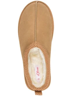 Hausschuhe in Hellbraun