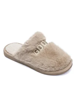 Hausschuhe in Hellbraun