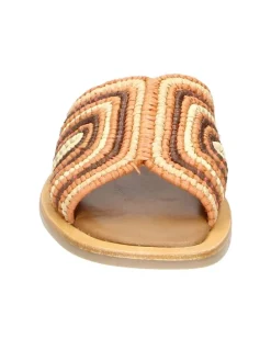 Hausschuhe in Orange/ Hellbraun