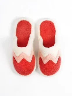 Hausschuhe in Rot/ Rosa