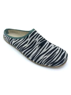 Hausschuhe in Schwarz/ Grau