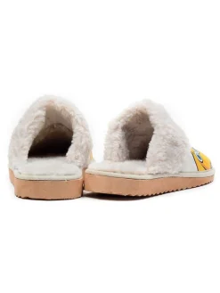 Hausschuhe in Weiß/ Gelb