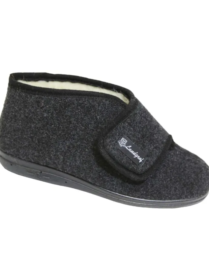 Hausschuhe Landgraf H-Klett in anthrazit