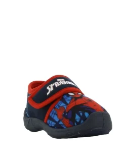 Hausschuhe mit Marvel Spiderman Motiv, in Rot, mit Klettverschluss