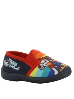 Hausschuhe mit Paw Patrol Chase und Marshall Motiv, in Regenbogenfarben
