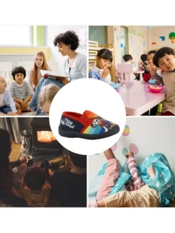 Hausschuhe mit Paw Patrol Chase und Marshall Motiv, in Regenbogenfarben