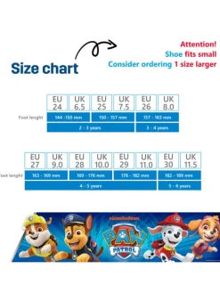 Hausschuhe mit Paw Patrol Chase Motiv, in Blau, Klettverschluss