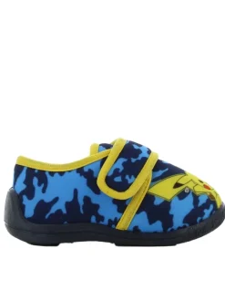 Hausschuhe mit Pokémon Pikachu Motiv, in Blau, mit Klettverschluss