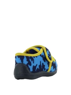 Hausschuhe mit Pokémon Pikachu Motiv, in Blau, mit Klettverschluss