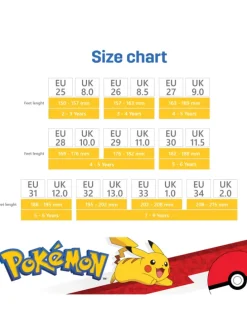 Hausschuhe mit Pokémon Pikachu Motiv, in Gelb, Schlupfschuh