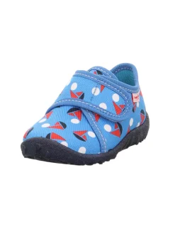 Hausschuhe "Spotty" in Blau/ Rot/ Weiß