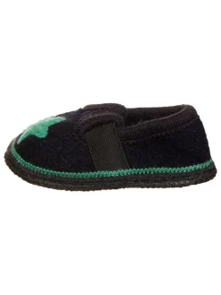 Hausschuhe "Stern" in Dunkelblau/ Türkis