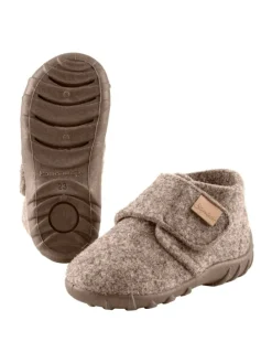 Hausschuhe uni in braun