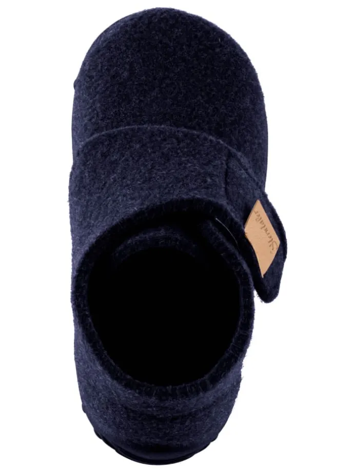 Hausschuhe uni in marine