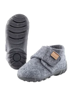 Hausschuhe uni in rauchgrau