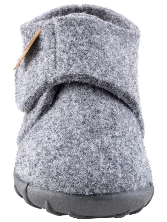 Hausschuhe uni in rauchgrau