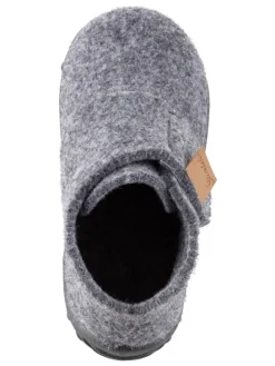 Hausschuhe uni in rauchgrau