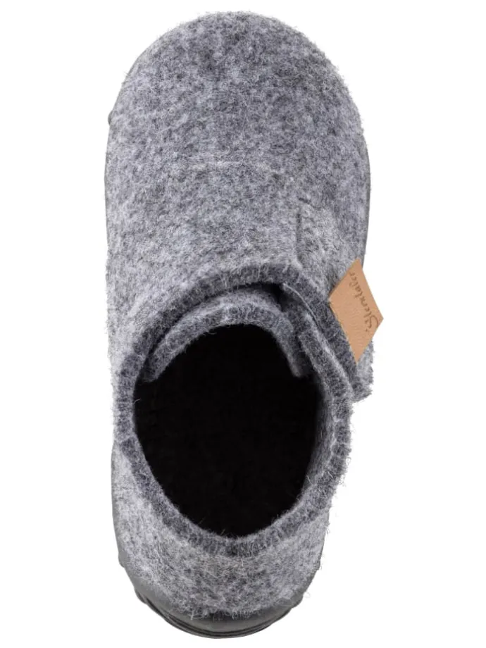 Hausschuhe uni in rauchgrau