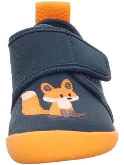 Hausschuhe "Venti" in Dunkelblau/ Orange
