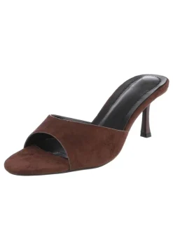 High-Heel Sandalette in Braun