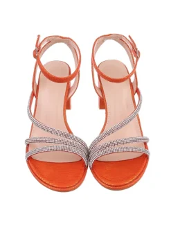 High-Heel Sandalette in Orange