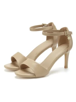 High-Heel-Sandalette in beige