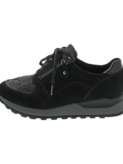 Hiroko-Soft sportlicher Schnürer Schwarz