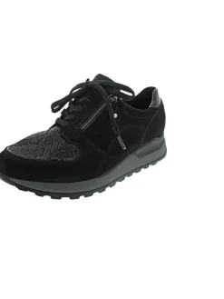 Hiroko-Soft sportlicher Schnürer Schwarz