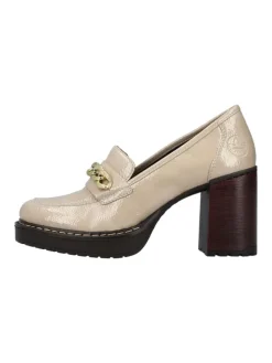 Hochfrontpumps in Beige