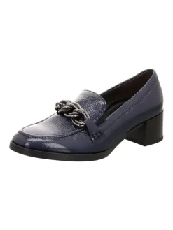 Hochfrontpumps in Blau