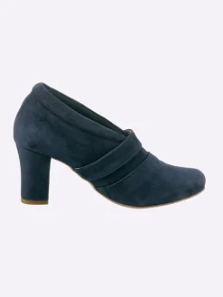 Hochfrontpumps in blau