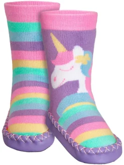 Hüttenschuh Einhorn in Multicolor
