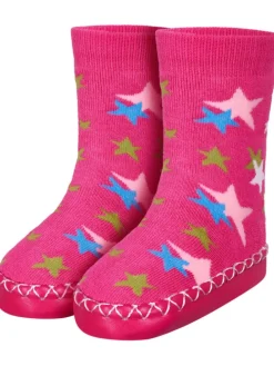 Hüttenschuh Sterne in Pink