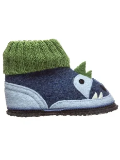 Hüttenschuhe "Dago" in Blau/ Grün